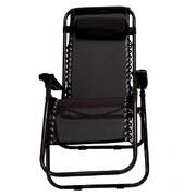 2 x Bronze Lounge Chairs - Patio Outdoor Garden Yard Beach Caravan
