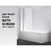 180&deg; Pivot Door 6mm Safety Glass Bath Shower Screen 1000x1400mm By Della Francesca