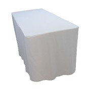 6 Foot White Table Cloth Trestle Cover