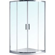 Rounded Sliding Curved Shower Screen 6mm Toughened Glass with Base