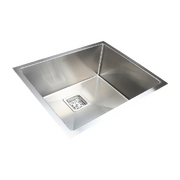 Handmade 1.5Mm Stainless Steel Undermount / Topmount Kitchen Sink, Square Waste