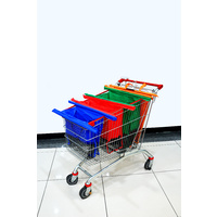 Set of 4 Reusable Shopping Trolley Bags Eco-Friendly Grocery Cart Carrier