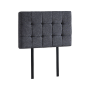 Linen Fabric Single Bed Deluxe Headboard Bedhead - Grey