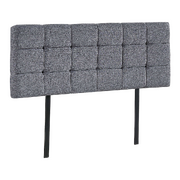 Linen Fabric Double Bed Deluxe Headboard Bedhead - Grey