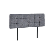Linen Fabric Queen Bed Deluxe Headboard Bedhead - Grey