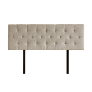 Chic Linen Fabric Double Bed Deluxe Headboard - Beige