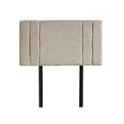 Classic Linen Fabric Single Bed Deluxe Headboard - Beige