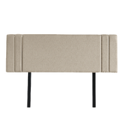 Sumptuous Linen Fabric King Bed Deluxe Headboard - Beige