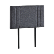 Linen Fabric Single Bed Deluxe Headboard Bedhead - Grey