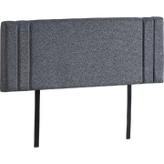 Modern Linen Fabric Queen Bed Deluxe Headboard - Grey
