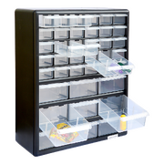 Storage Cabinet Drawers 39 Plastic Tool Box Containers Organiser Cupboard