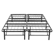 Queen Folding Metal Bed Frame Storage Platform Mattress Base