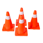 4Pcs 45Cm Road Traffic Cones Reflective Overlap Parking