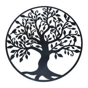 Black Tree of Life Wall Art Hanging Metal Iron Sculpture Garden 99cm