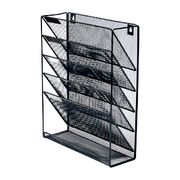 Wall Mount 6 Pocket Hanging File Sorter Organizer Folder Holder Rack Storage