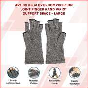 Arthritis Gloves Compression Joint Finger Hand Wrist Support Brace - Large