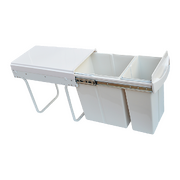 Pull Out Bin Kitchen Double Dual Slide Garbage Rubbish Waste 10L+20L