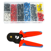 1200Pcs Bootlace Ferrule Crimper kit 0.25-10mm2 Cord End Ratchet Crimping Tool