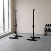 Adjustable Squat Rack Pair Steel Barbell Bench Press Stands Gym Home