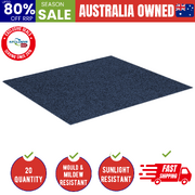5m2 Box of Premium Carpet Tiles Commercial Domestic Office Heavy Use Flooring Blue