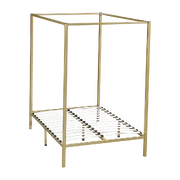 4 Four Poster Double Bed Frame Slat Support Wooden Frame King Size