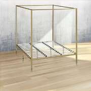 4 Four Poster King Bed Frame Slat Support Wooden Frame King Size