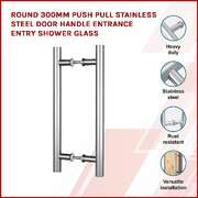 Round 300mm Stainless Steel Push Pull Door Handle for Wood Glass