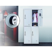 2-Door Vertical Locker for Office Gym Storage Grey