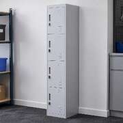 4-Door Vertical Locker for Office Gym Shed School Home Storage