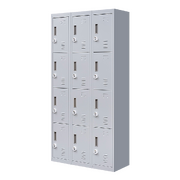 3-Digit Combination Lock 12 Door Locker - Light Grey