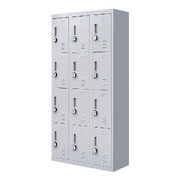 4-Digit Combination Lock 12 Door Locker-Grey