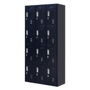 Lock 12 Door Locker for Office Gym - Black 