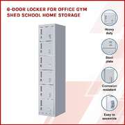 6-Door Locker for Office Gym Shed School Home Storage