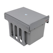 2X 15L Pull Out Trash Bin - Dual Kitchen Garbage Waste Cabinet