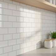 3D Peel-and-Stick Wall Tiles – White Subway Design, 10 Sheets
