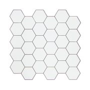 Tiles 3D Peel And Stick Wall Tile Hexagon White (30Cm X 30Cm X 10 Sheets)
