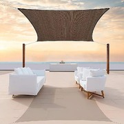 Rectangle Sun Shade Sail Canopy Cover Coffee