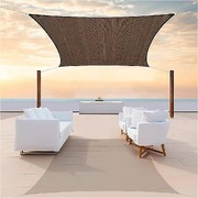 Rectangle Sun Shade Sail Canopy Cover Coffee