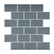 Tiles 3D Peel And Stick Wall Tile Dark Grey 10 Sheets