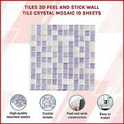 Tiles 3D Peel and Stick Wall Tile Crystal Mosaic 10 Sheets