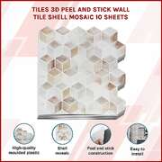 Tiles 3D Peel and Stick Wall Tile Shell Mosaic 10 Sheets