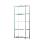 5 Tier Silver Metal Storage Rack Shelving Wire Shelf