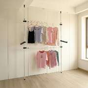 Heavy Duty Adjust Clothes Rail Storage Garment Shelf Hanging Display Stand Rack