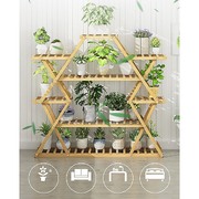 Bamboo Multilayer Flower Plant Rack Patio Stand