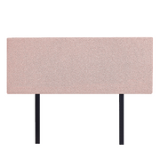 Linen Fabric Double Bed Deluxe Headboard Bedhead - Pale Pink