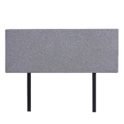 Linen Fabric Double Bed Deluxe Headboard Bedhead - Slate Ash