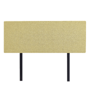 Linen Fabric Double Bed Deluxe Headboard Bedhead - Sulfur Yellow