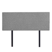 Linen Fabric Queen Bed Deluxe Headboard Bedhead - Night Ash