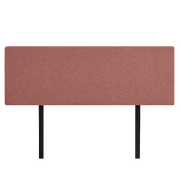Linen Fabric King Bed Deluxe Headboard Bedhead - Pearl Copper Brown