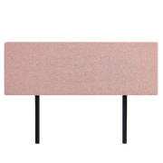 Linen Fabric King Bed Deluxe Headboard Bedhead - Pale Pink